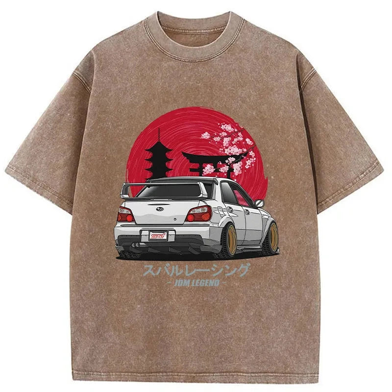 bbb Subaru Racing Car Japanese Washed T-Shirt