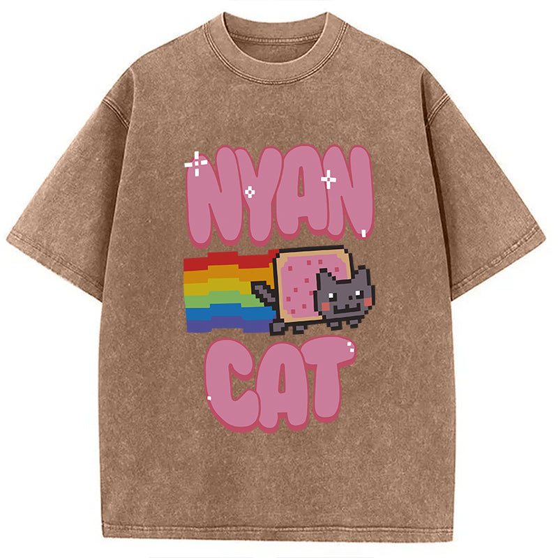 bbb Nyan Cat Pride Washed T-Shirt