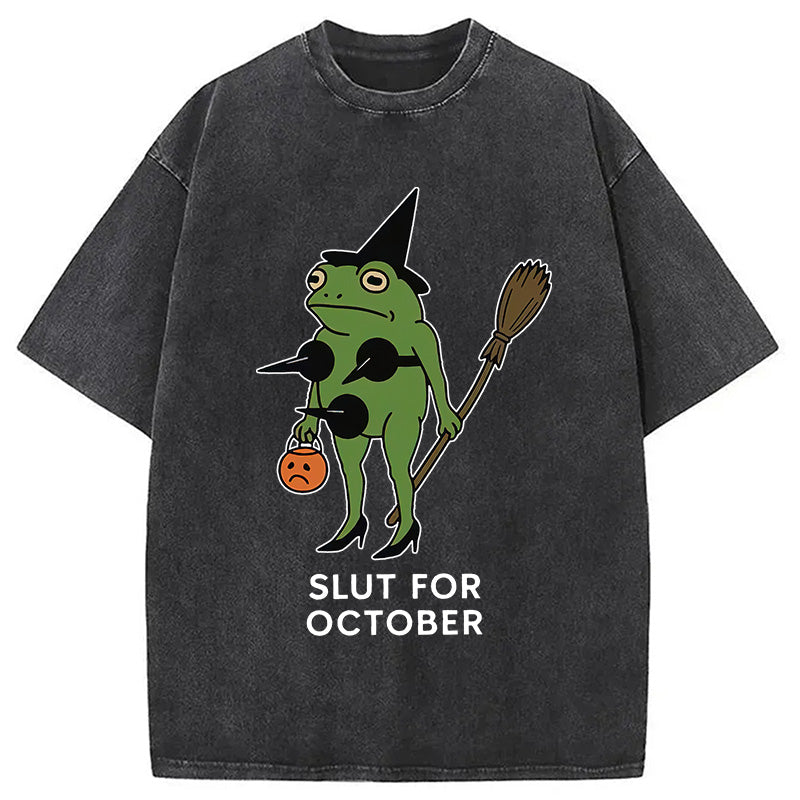 bbb Slut For October Washed T-Shirt
