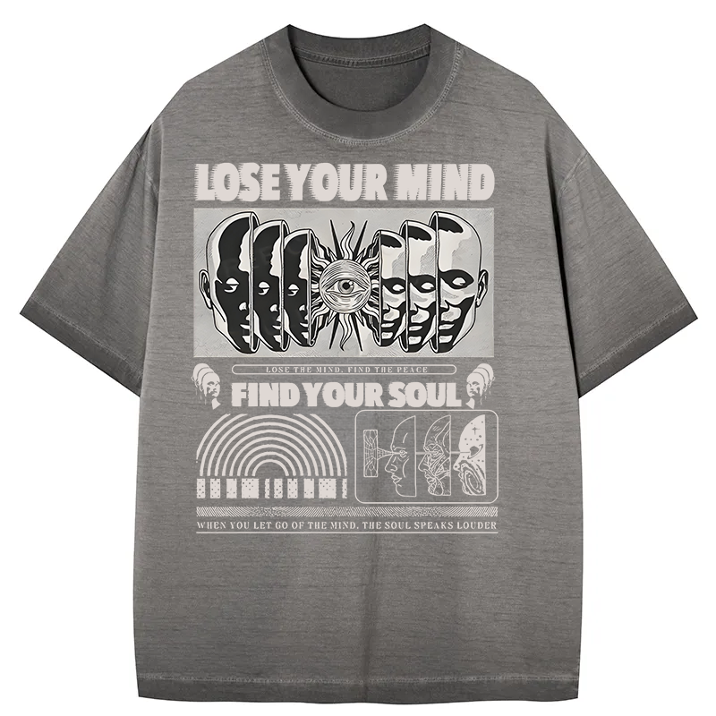 bbb Lose Mind Find Soul Gradient Washed T-Shirt
