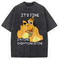 bbb Funny Dog It's Fine Washed T-Shirt