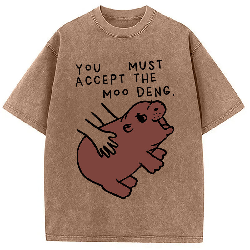 bbb Give You Moo Deng Washed T-Shirt