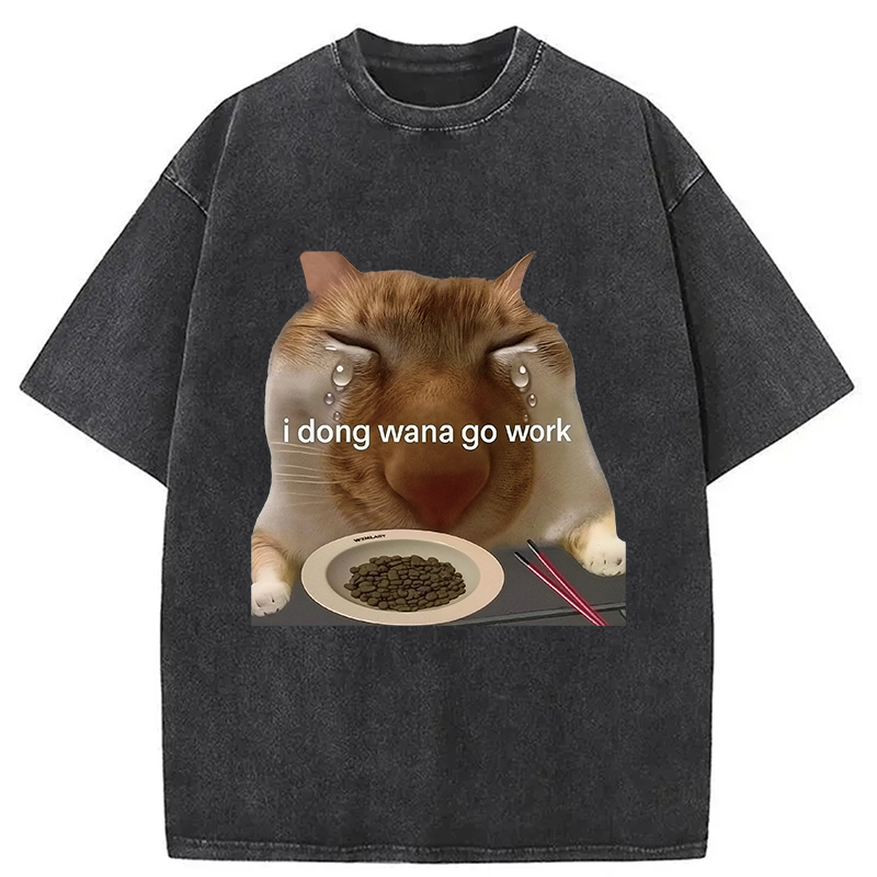 bbb I Dong Wana Go Work Washed T-Shirt