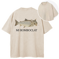 bbb Bomboclat Fish Cat Meme Back Washed T-Shirt