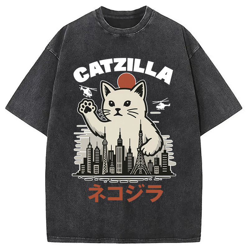 bbb Feline Fury Over Tokyo Washed T-Shirt