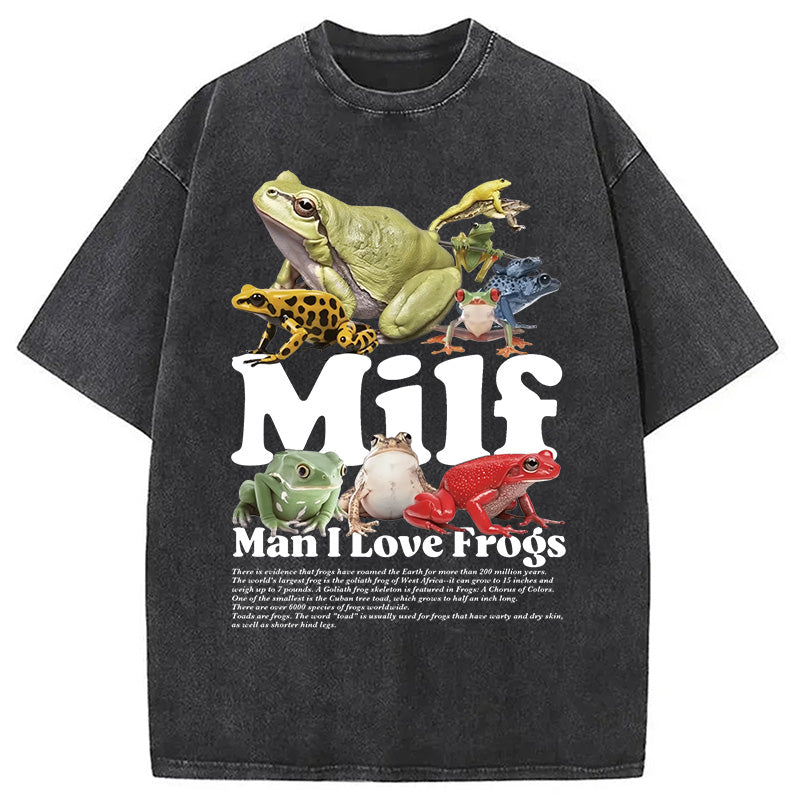 bbb Man I Love Frogs Washed T-Shirt