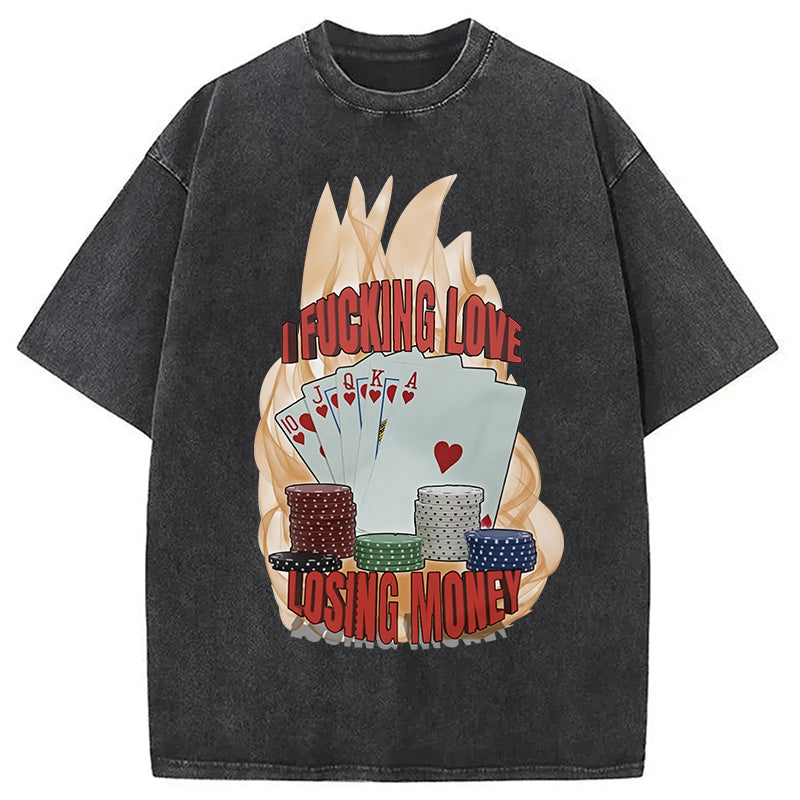 bbb I Love Losing Money Washed T-Shirt