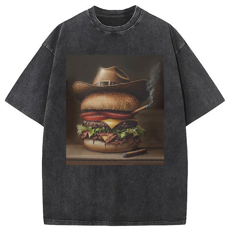 bbb Funny Hamburger Meme Washed T-Shirt