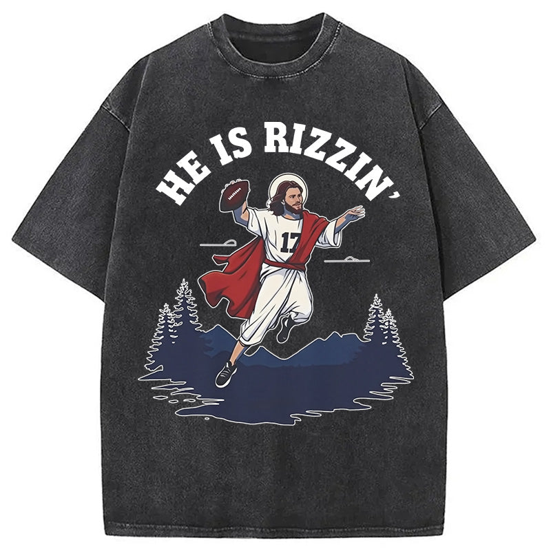 bbb He Is Rizzin' Washed T-Shirt