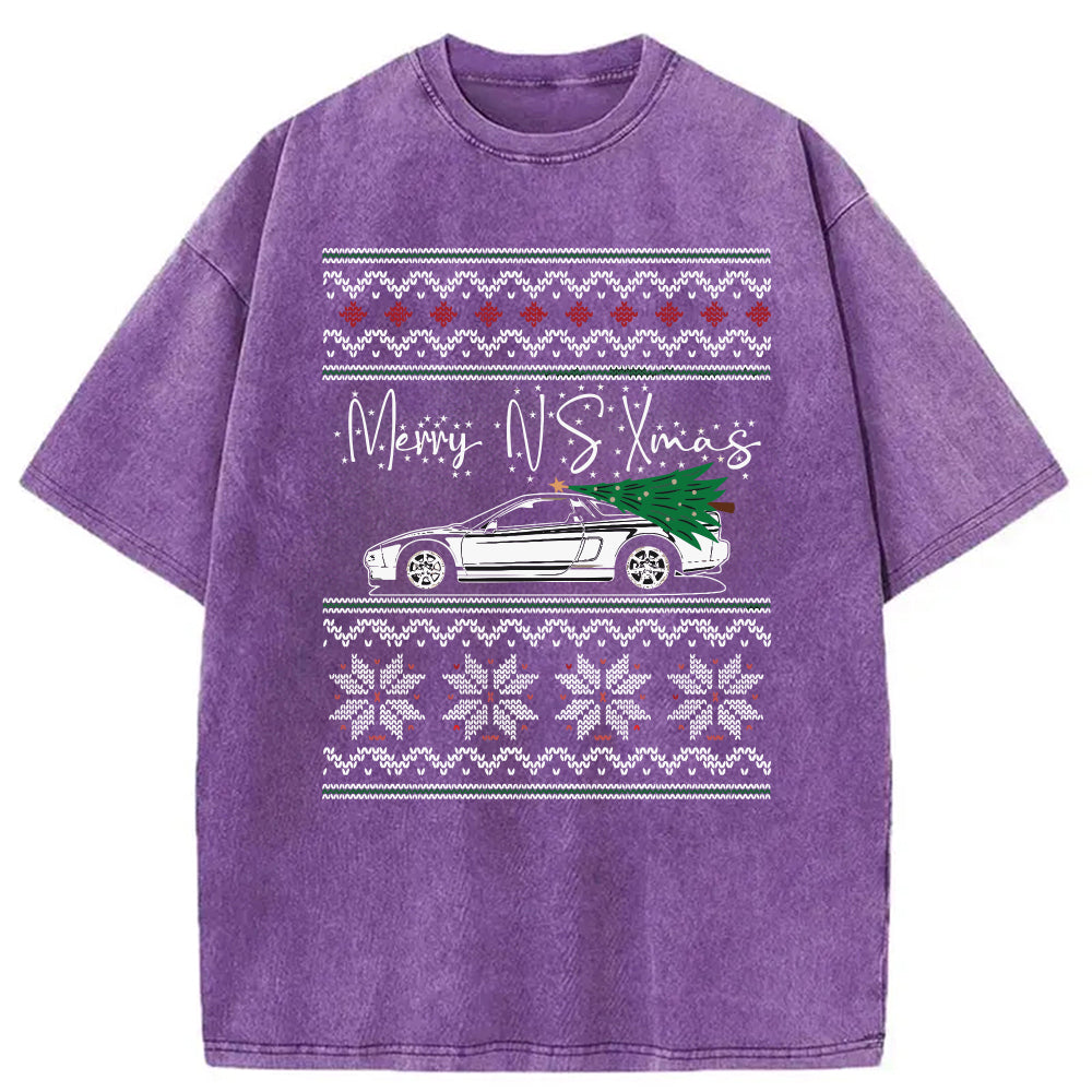 bbb Japanese Sports Car JDM Christmas Washed T-Shirt