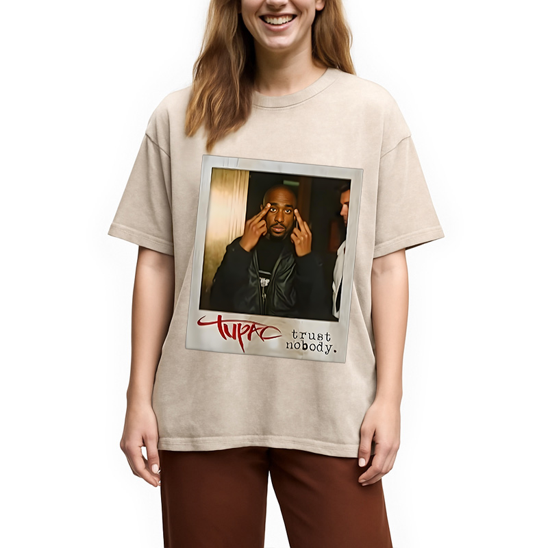 bbb TUPAC SHAKUR Trust Nobody Washed T-Shirt