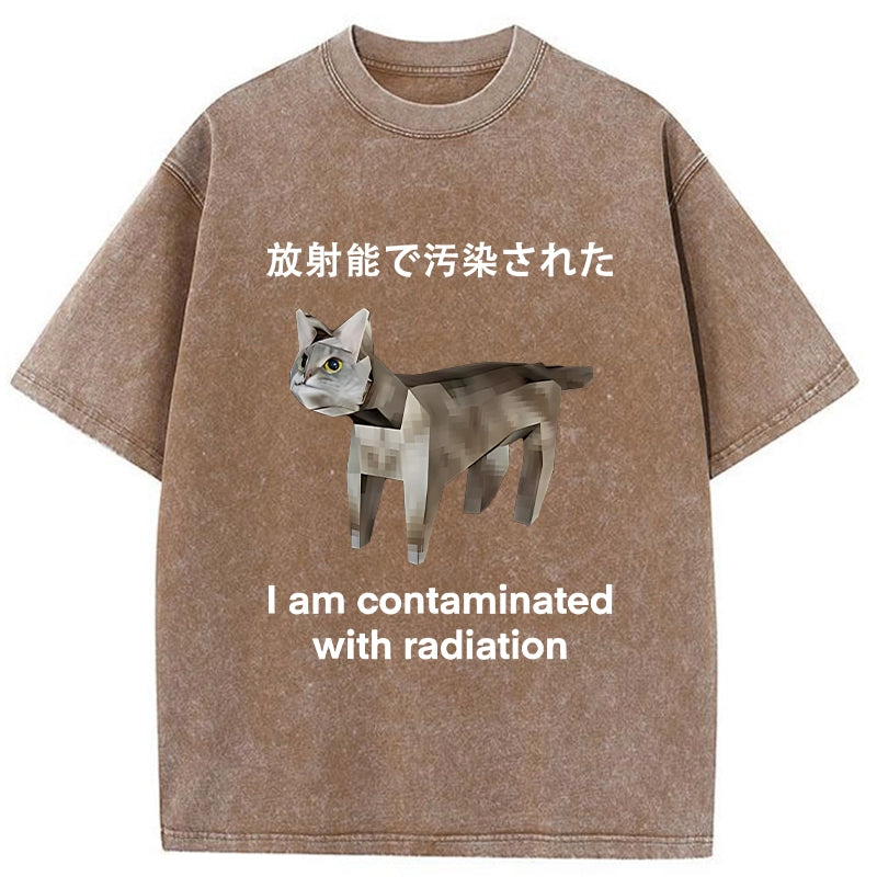 bbb Cat Contaminated By Radiation Washed T-Shirt