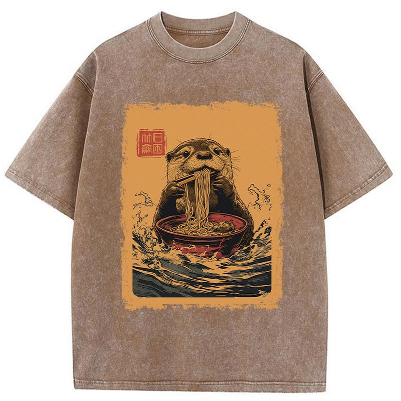 bbb Ramen Lover Otter Washed T-Shirt