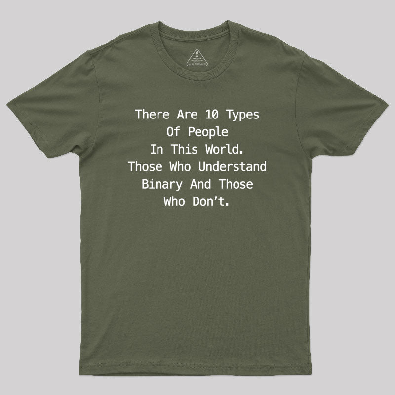 There are 10 Types of People Funny Programming  T-Shirt