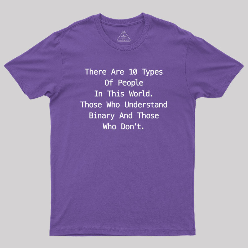 There are 10 Types of People Funny Programming  T-Shirt