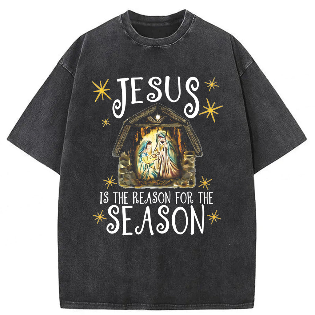 bbb Jesus Is The Reason For The Season Washed T-shirt