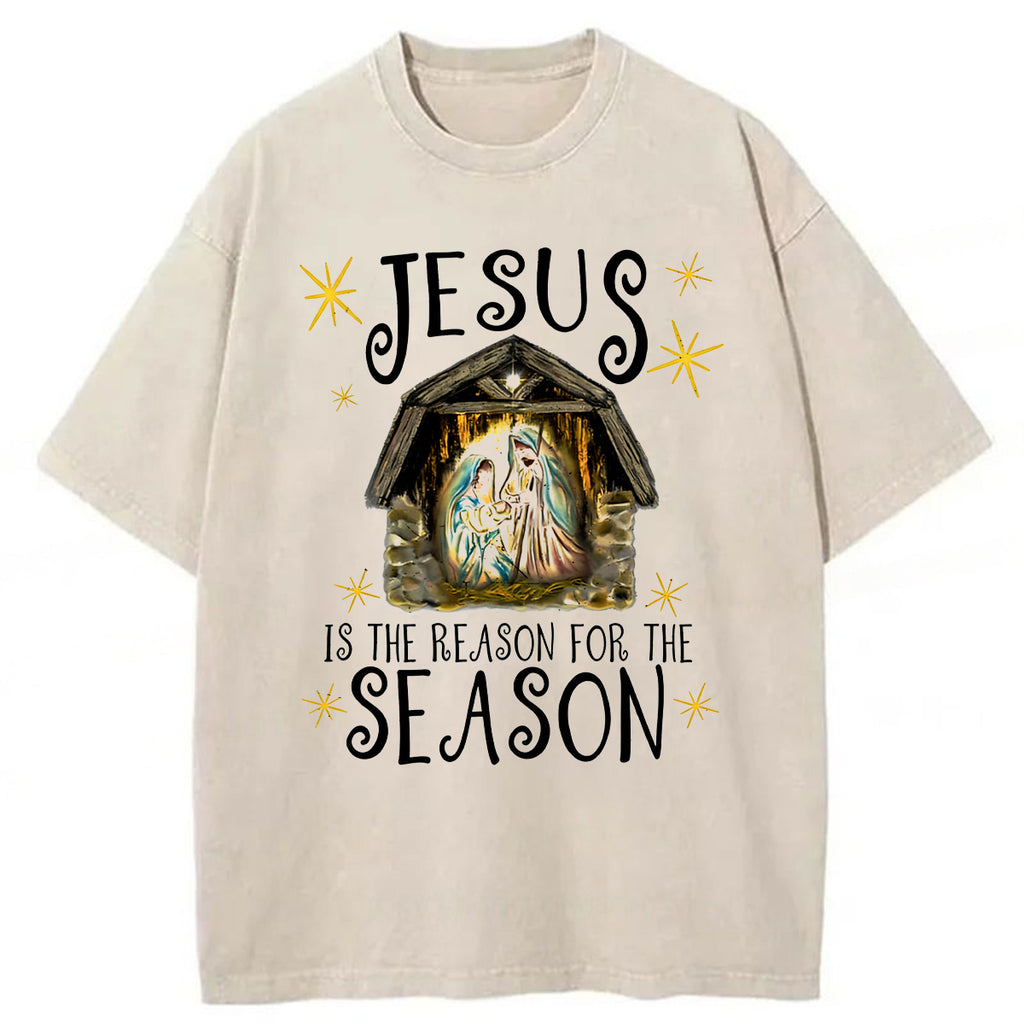 bbb Jesus Is The Reason For The Season Washed T-shirt