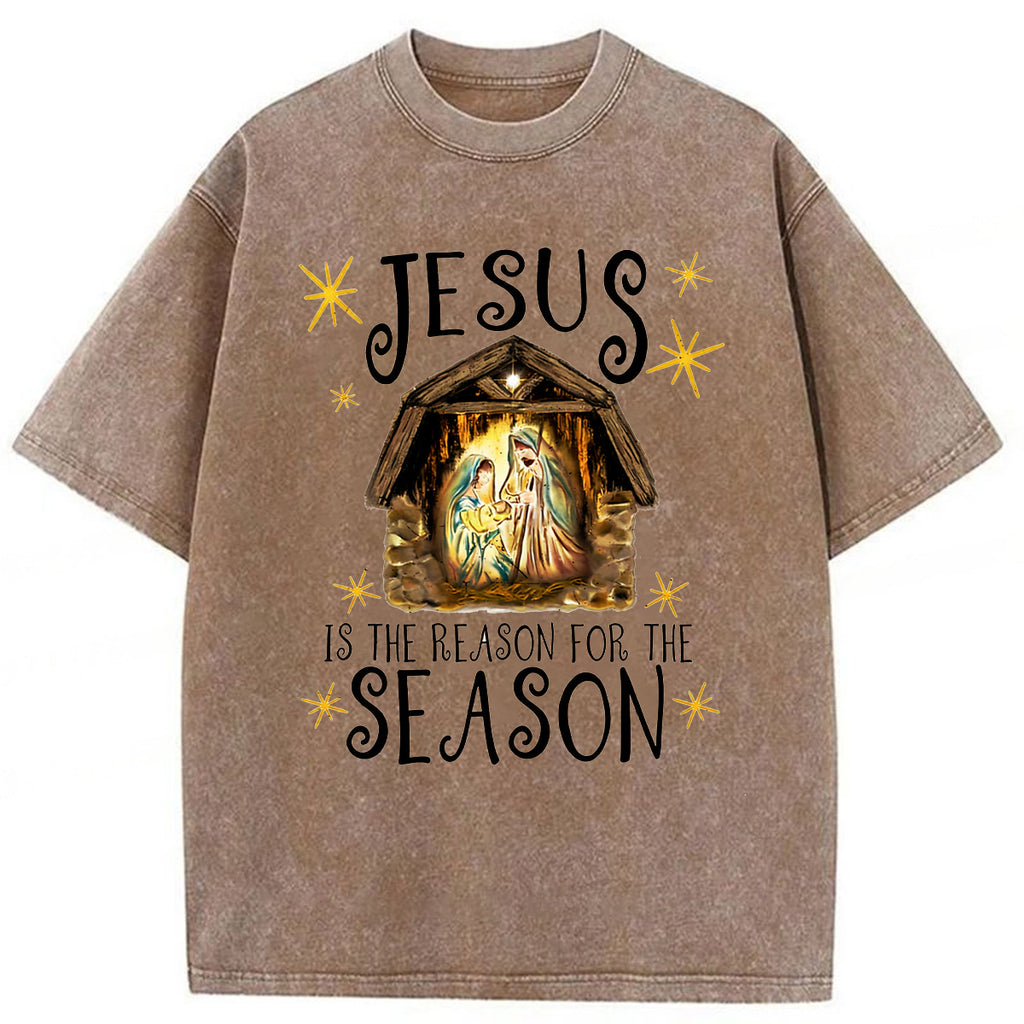 bbb Jesus Is The Reason For The Season Washed T-shirt