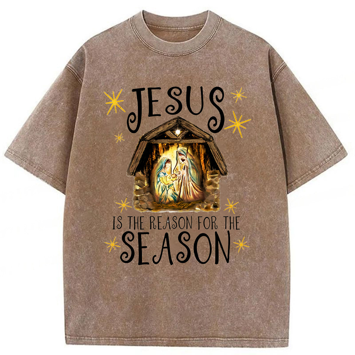 bbb Jesus Is The Reason For The Season Washed T-shirt