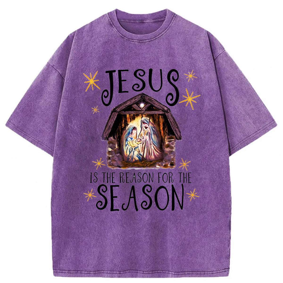 bbb Jesus Is The Reason For The Season Washed T-shirt