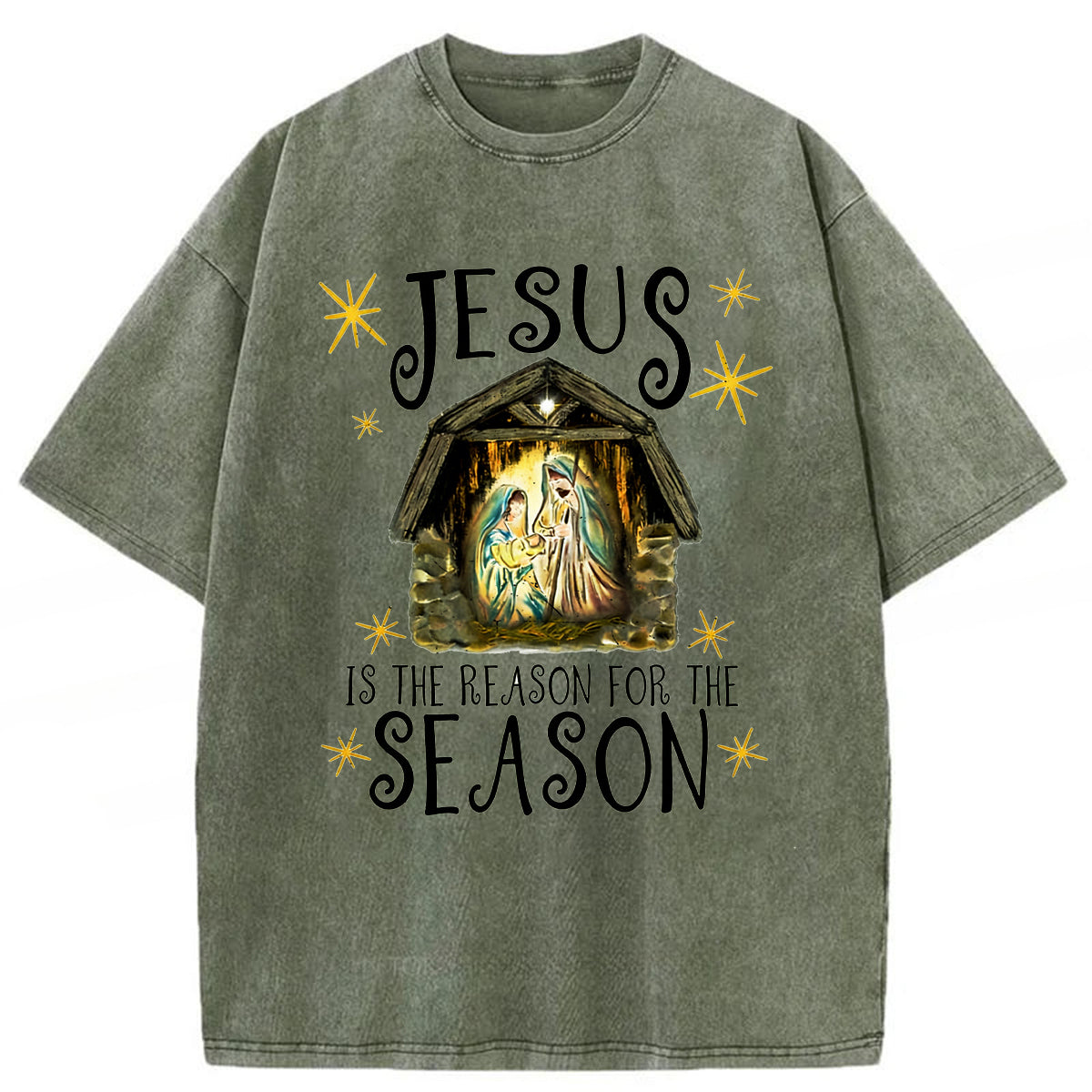 bbb Jesus Is The Reason For The Season Washed T-shirt