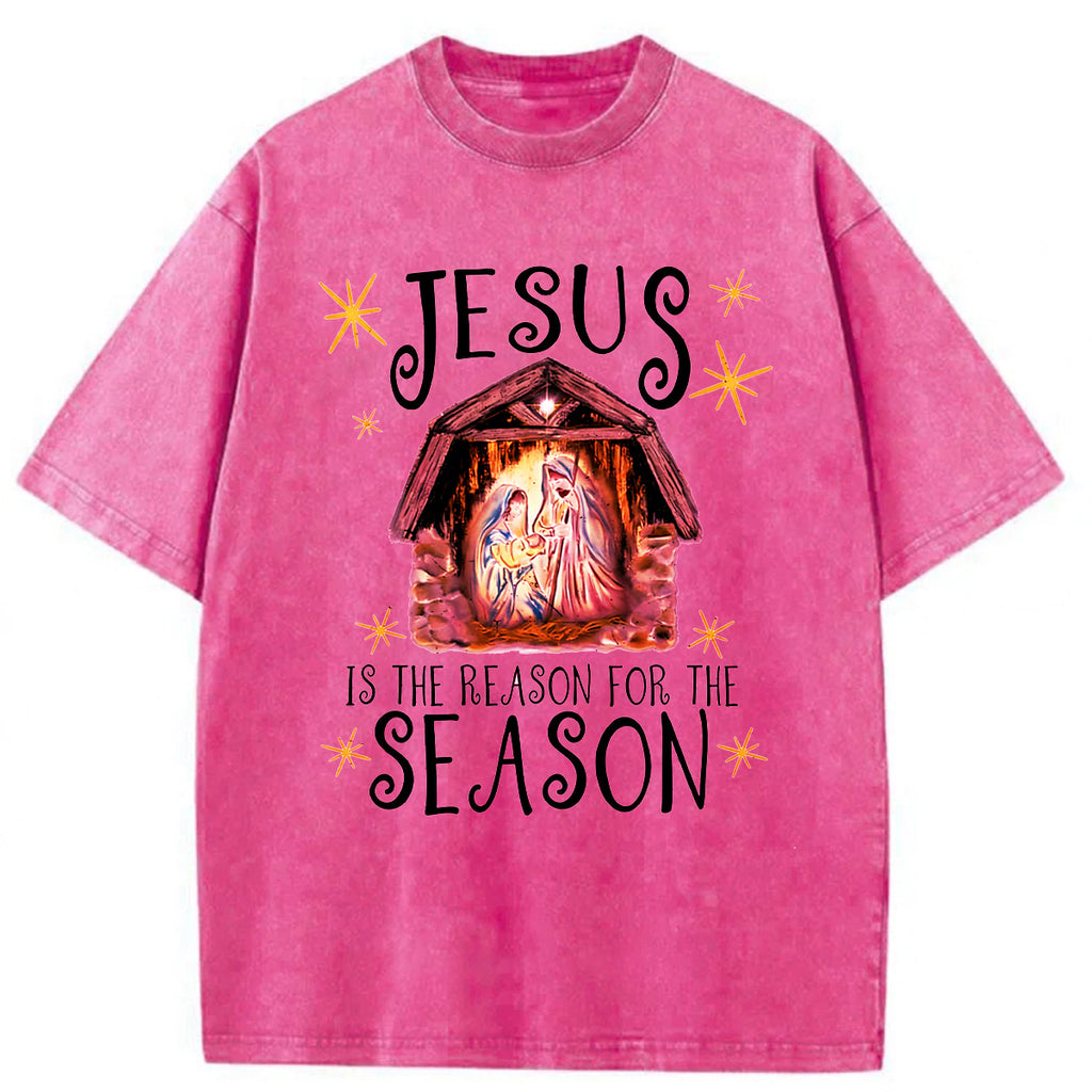 bbb Jesus Is The Reason For The Season Washed T-shirt