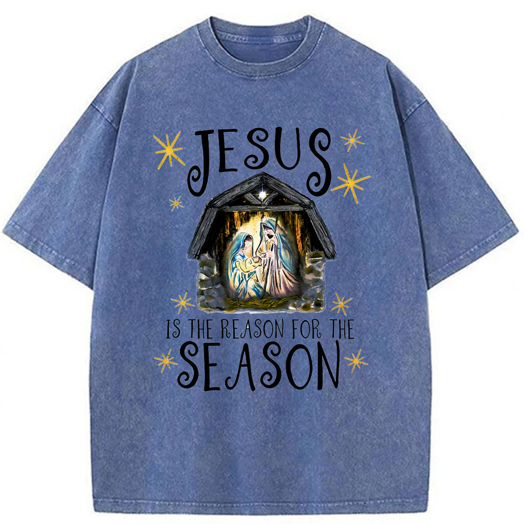 bbb Jesus Is The Reason For The Season Washed T-shirt