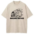 bbb Rolling Fatties Dog Funny Pug Meme Washed T-Shirt