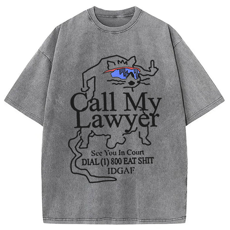 bbb Call My Lawyer Washed T-Shirt