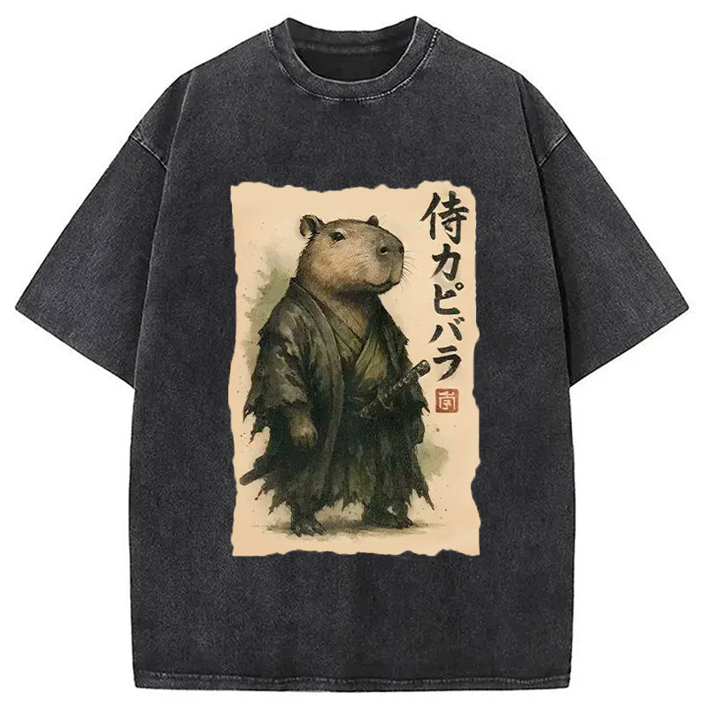 bbb Capybara Samurai Washed T-Shirt