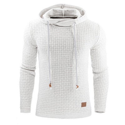 Warmer, kuscheliger Herren-Kapuzenpullover – Strukturstrick, lässig