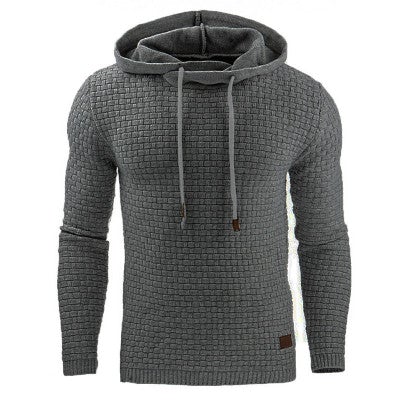Warmer, kuscheliger Herren-Kapuzenpullover – Strukturstrick, lässig