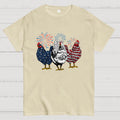 Patriotic USA Chicken Retro American 4th Of July Nerdy T-Shirt