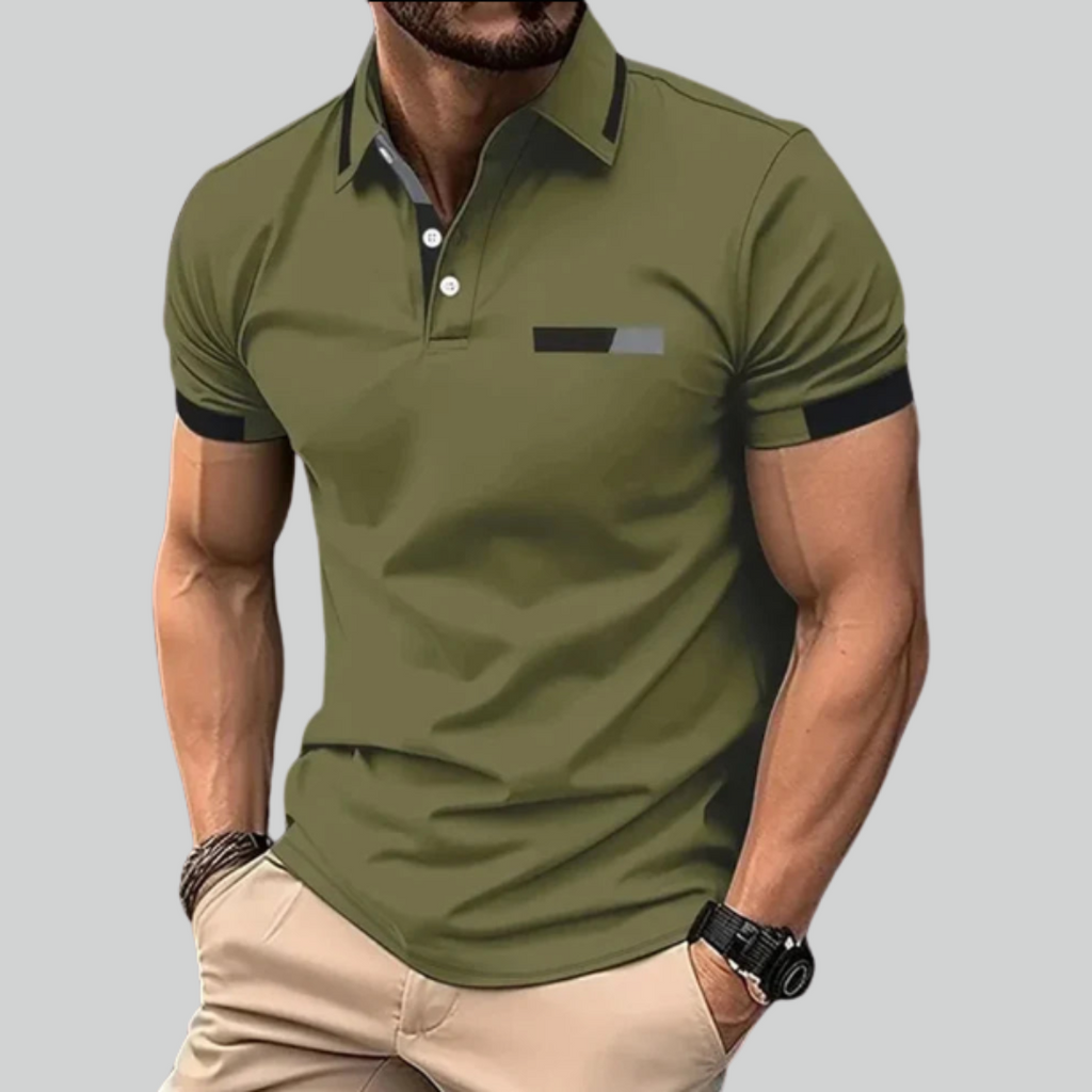 Kurzarm-Poloshirt – Lässiges Sommer-Poloshirt mit Reverskragen, ideales Geschenk für Herren