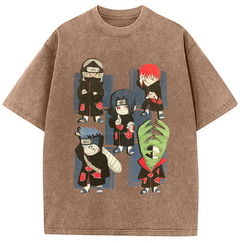 bbb Japanese Anime Chibi Washed T-Shirt