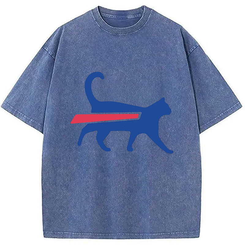 bbb Cat-Bills is Buffalo Bills Funny Meme Washed T-Shirt
