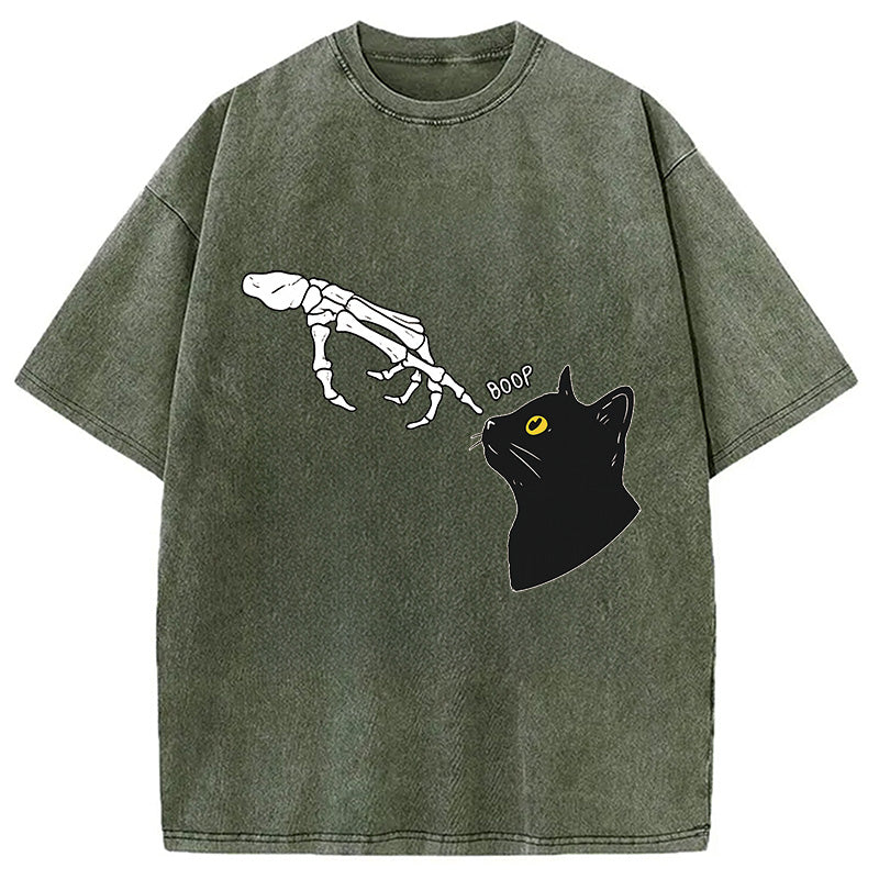 bbb Cat Spooky Boop Washed T-Shirt