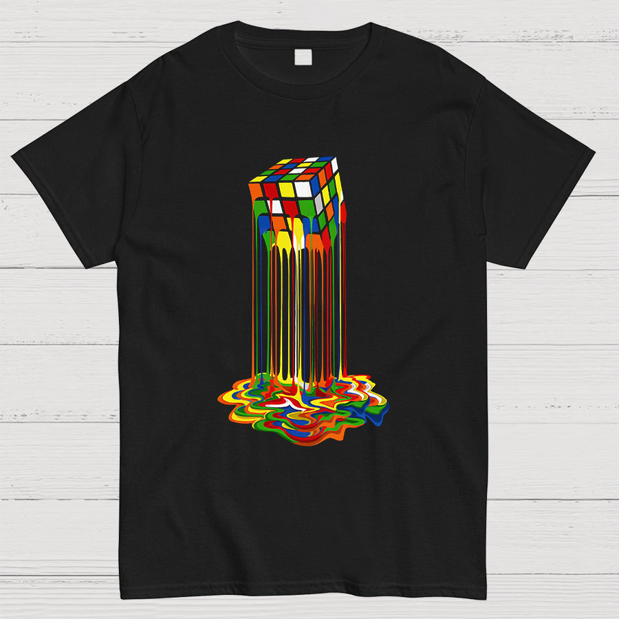 Rainbow Abstraction melted rubix cube y T-Shirt