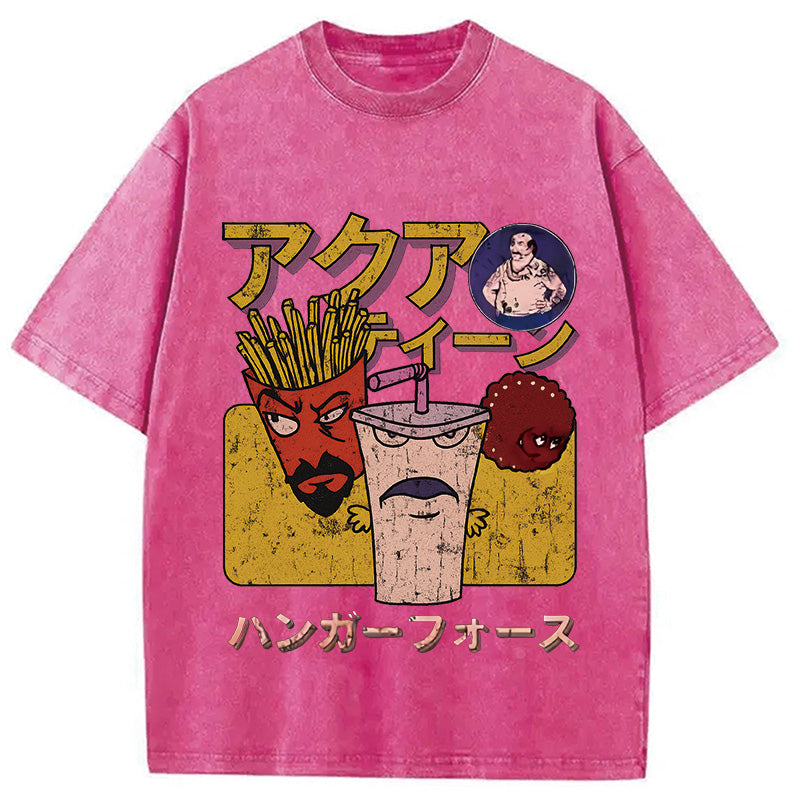bbb Aqua Teen Hunger Force Japanese Retro Washed T-Shirt