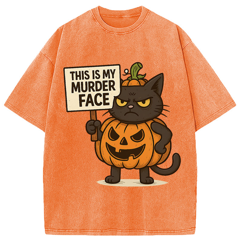 bbb This Is My Murder Face Washed T-Shirt