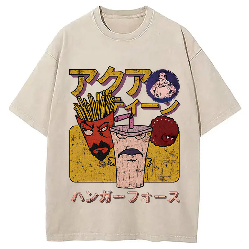 bbb Aqua Teen Hunger Force Japanese Retro Washed T-Shirt