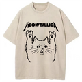 bbb Vintage Album Cat Meowtallica Japan Washed T-Shirt