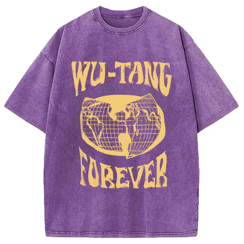 bbb Wu-Tang Forever Hip-Hop Washed T-Shirt