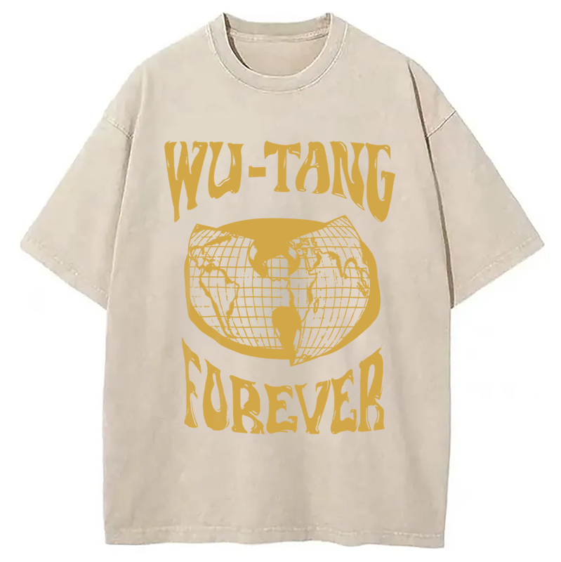 bbb Wu-Tang Forever Hip-Hop Washed T-Shirt