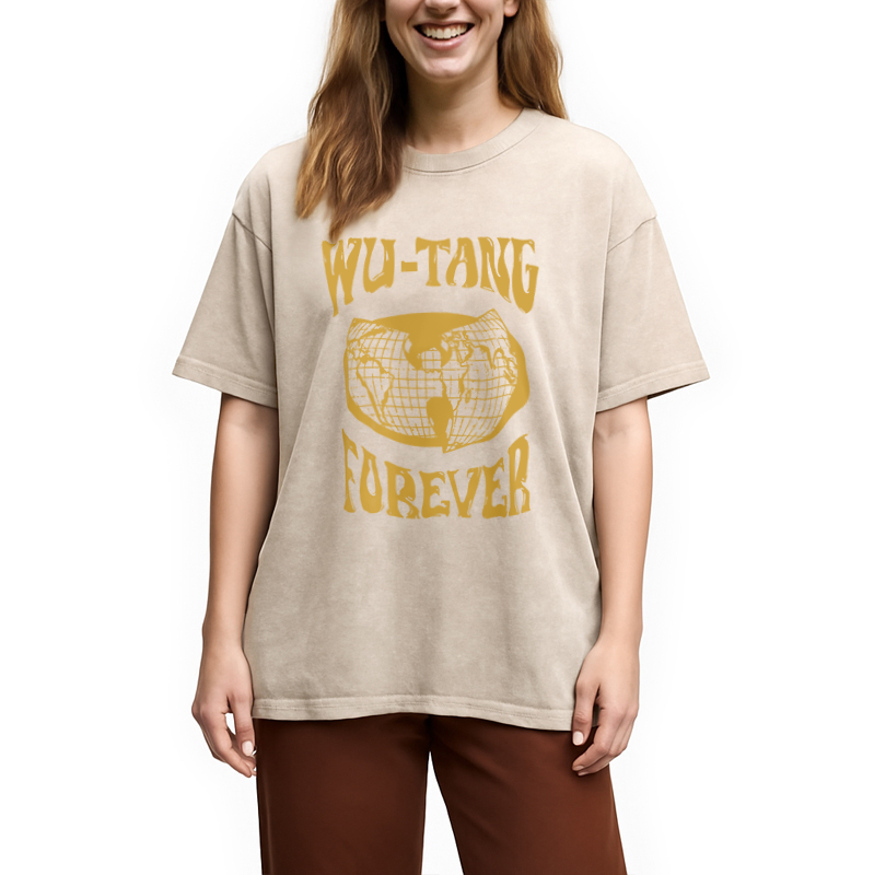 bbb Wu-Tang Forever Hip-Hop Washed T-Shirt