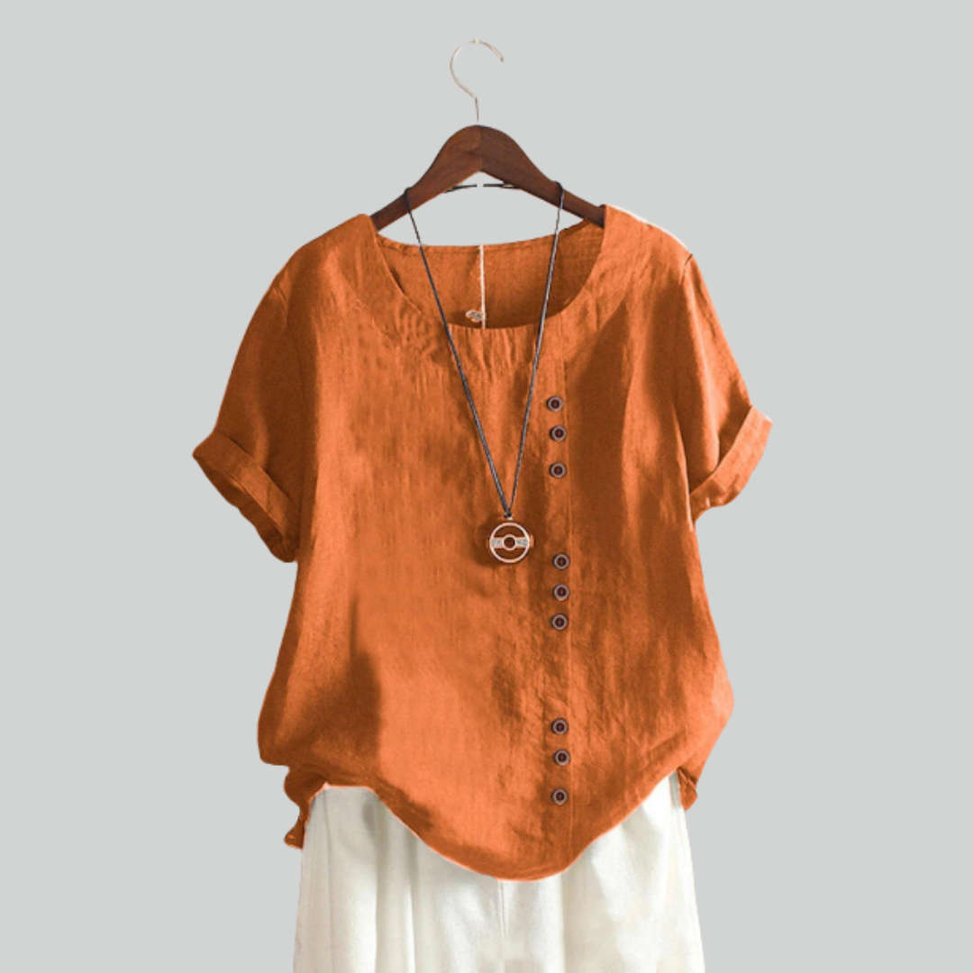 Vintage Button T Shirt Casual Oversize Tee for Summer Streetwear