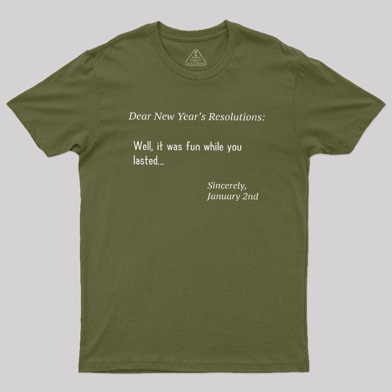 Dear New Year Resolutions  T-Shirt