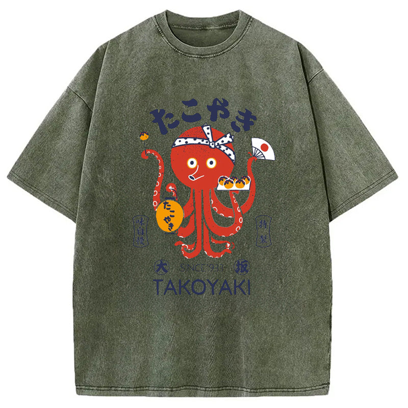 bbb Tokoyaki Octopus Japanese Washed T-Shirt