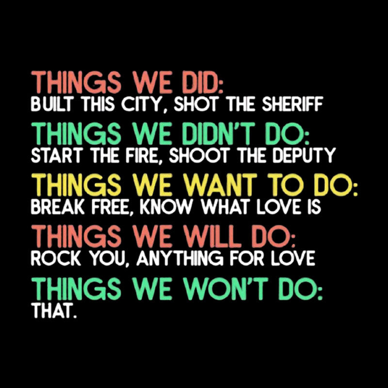 Things We Do Humour  T-Shirt