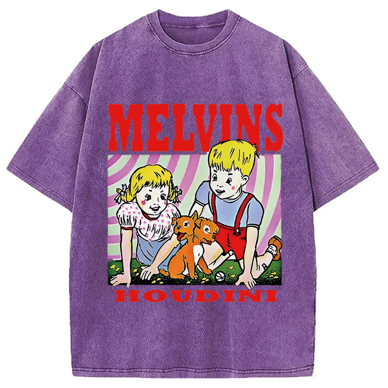 bbb Melvins Houdini Metal Rock Band Washed T-Shirt